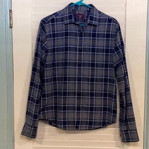 UnTuckit SZ. S. Men’s Cropped flannel blue gray plaid